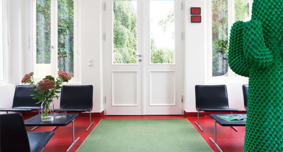 Lounge im Wintergarten.